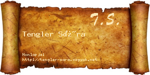 Tengler Sára névjegykártya